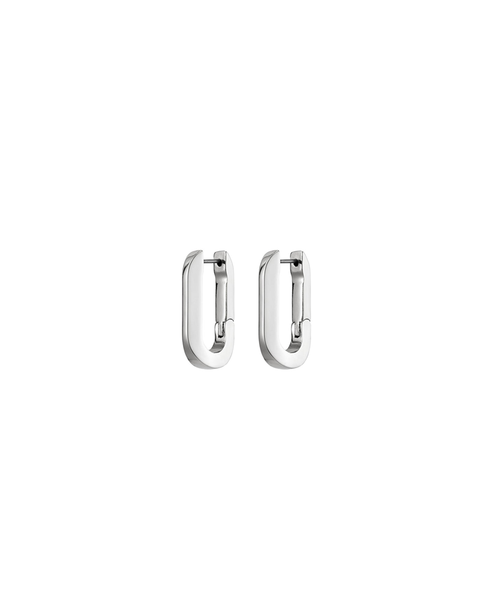 Jenny Bird-U-Link Earrings-Earrings-Silver Plated-Blue Ruby Jewellery-Vancouver Canada
