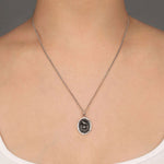 Unbreakable Talisman-Oxidized Sterling Silver-Blue Ruby Jewellery-Vancouver Canada