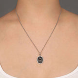 Unbreakable Talisman-Oxidized Sterling Silver-Blue Ruby Jewellery-Vancouver Canada