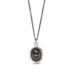 Unbreakable Talisman-Oxidized Sterling Silver-Blue Ruby Jewellery-Vancouver Canada