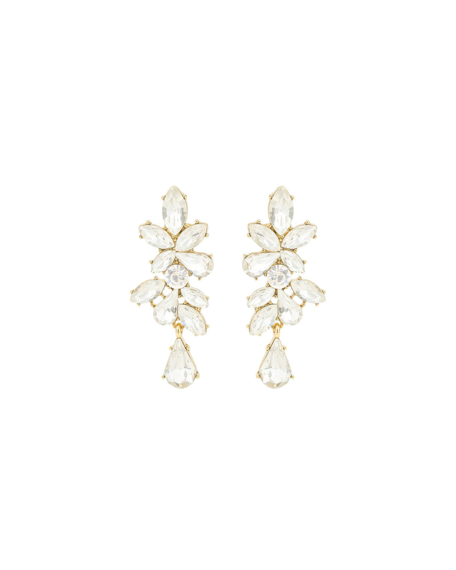 Olive & Piper-Valentina Earrings-Earrings-Oxidized Gold, Crystal-Blue Ruby Jewellery-Vancouver Canada