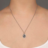 Watch Over Me Talisman-Oxidized Sterling Silver-Blue Ruby Jewellery-Vancouver Canada