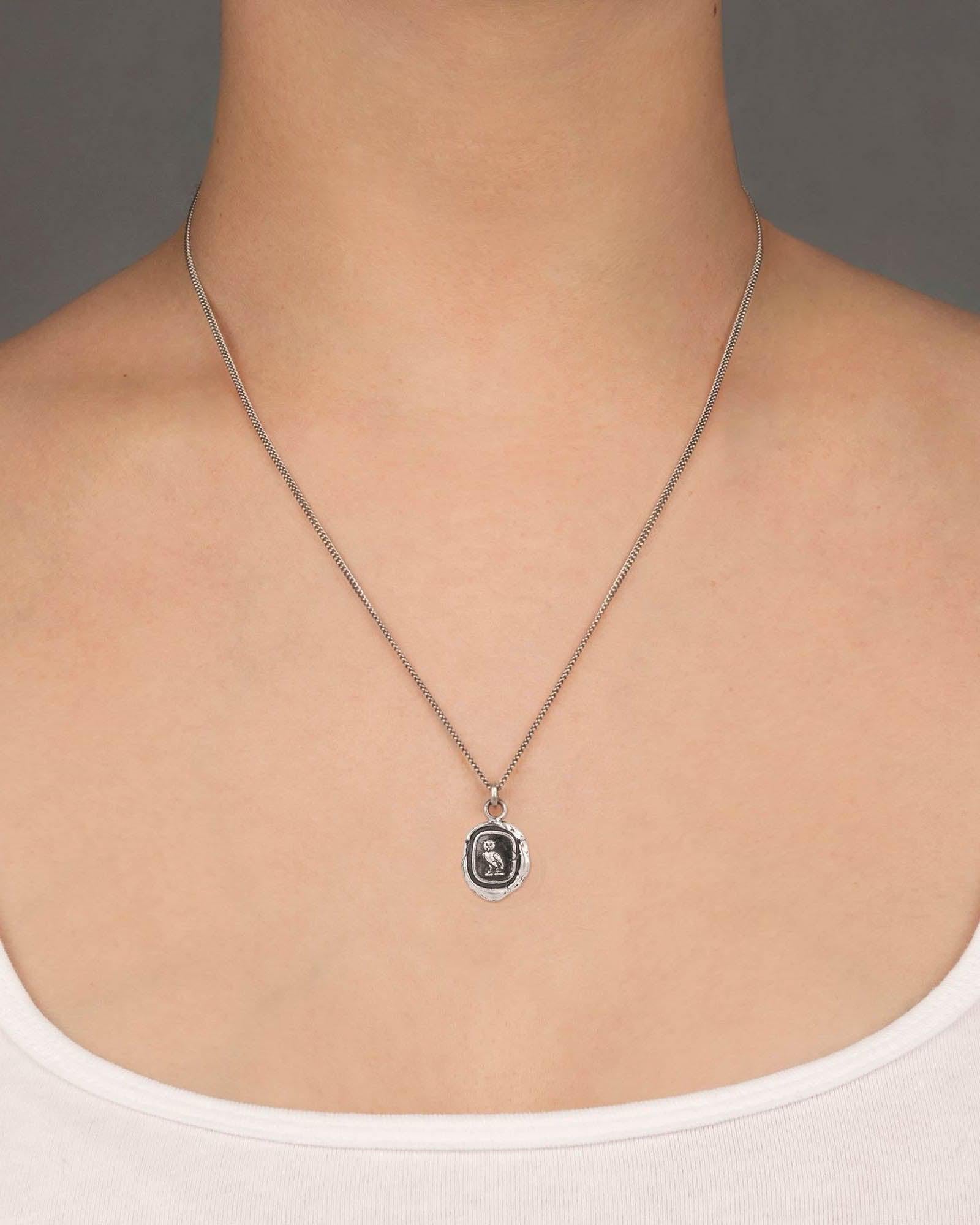Watch Over Me Talisman-Oxidized Sterling Silver-Blue Ruby Jewellery-Vancouver Canada
