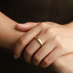 Polly Wales-White Narrow Grain Ring-Rings-Blue Ruby Jewellery-Vancouver Canada