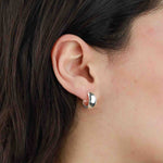 Tashi-Wide Hoops I 12mm-Earrings-Sterling Silver-Blue Ruby Jewellery-Vancouver Canada