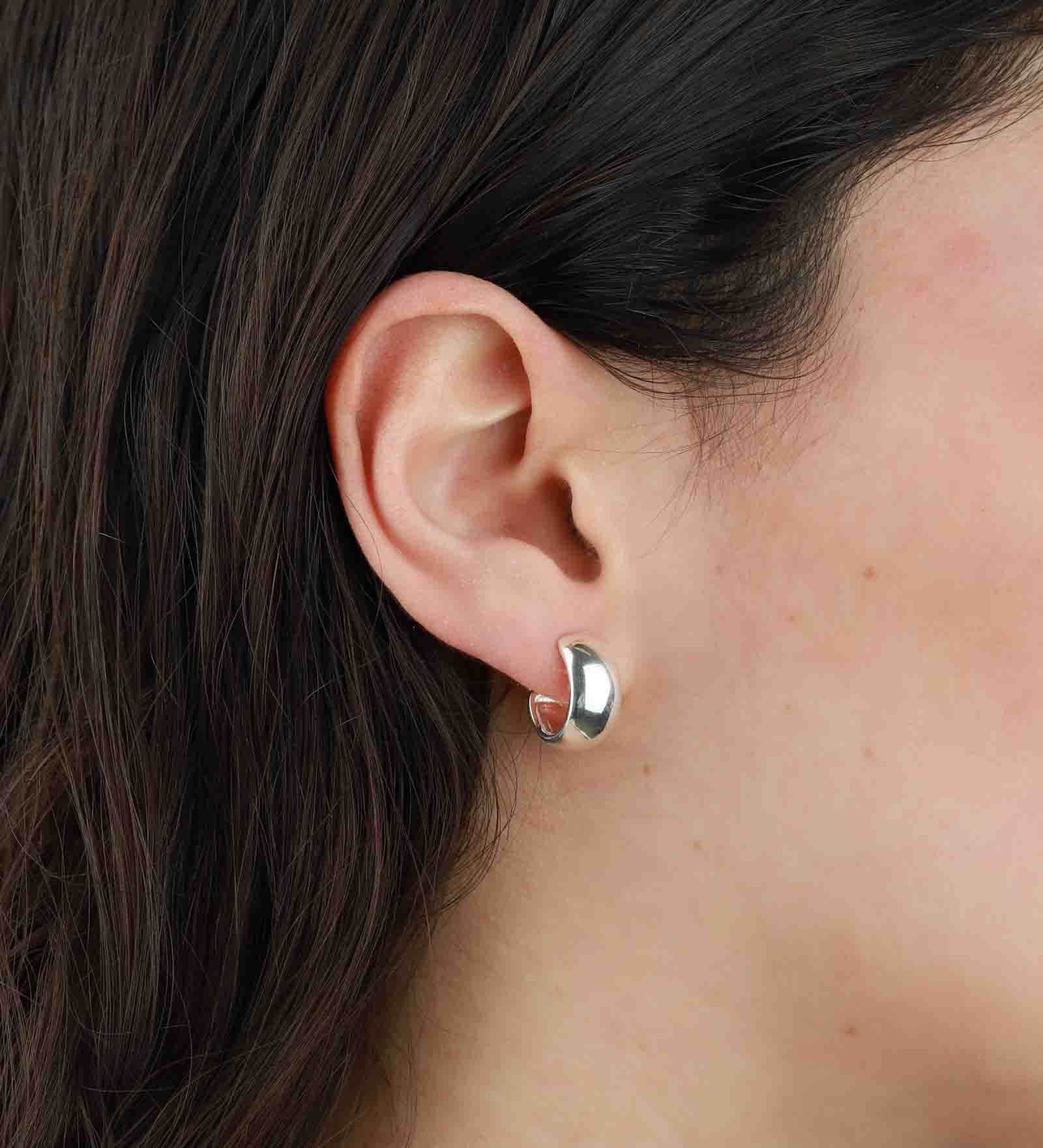 Tashi-Wide Hoops I 12mm-Earrings-Sterling Silver-Blue Ruby Jewellery-Vancouver Canada