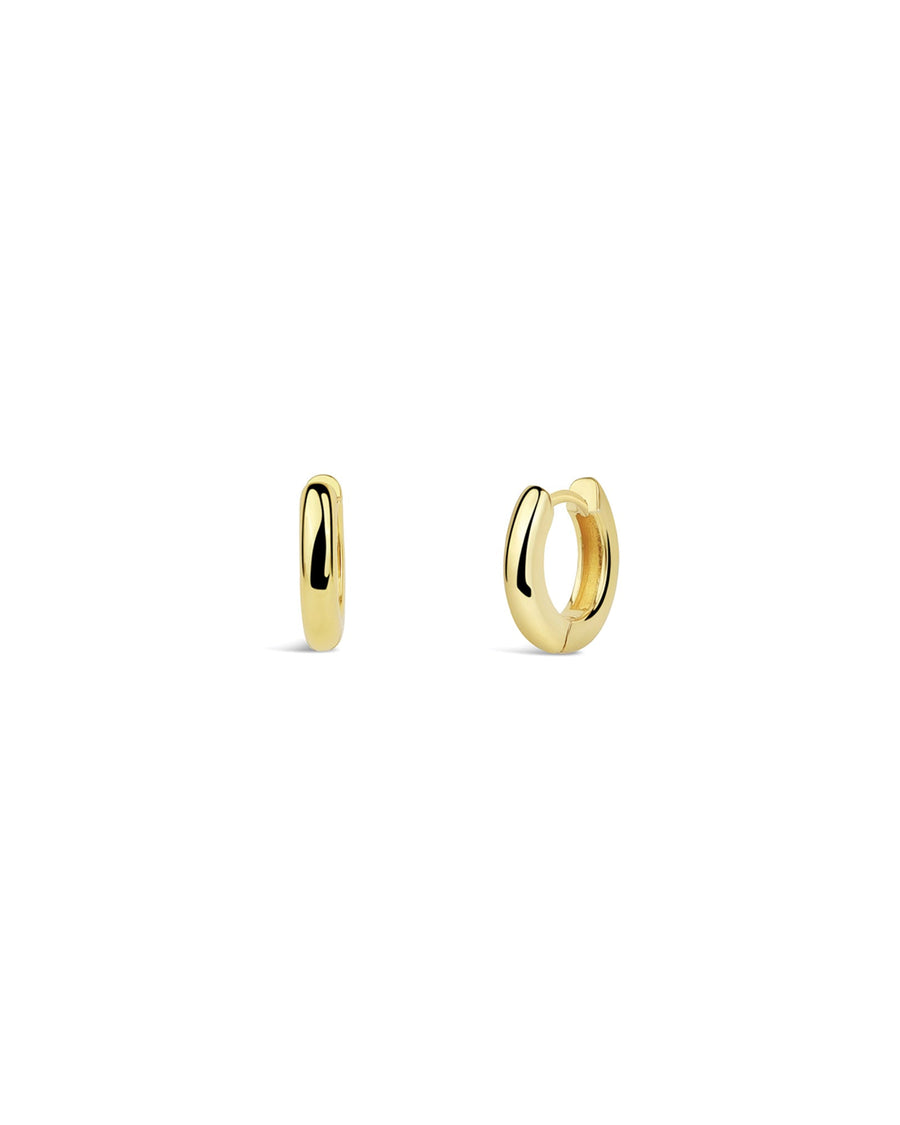 Quiet Icon-Wide Huggies I 12mm-Earrings-14k Gold Vermeil-Blue Ruby Jewellery-Vancouver Canada