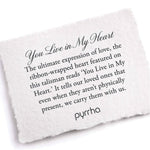You Live In My Heart Talisman-Oxidized Sterling Silver-Blue Ruby Jewellery-Vancouver Canada