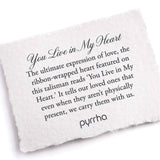 You Live In My Heart Talisman-Oxidized Sterling Silver-Blue Ruby Jewellery-Vancouver Canada