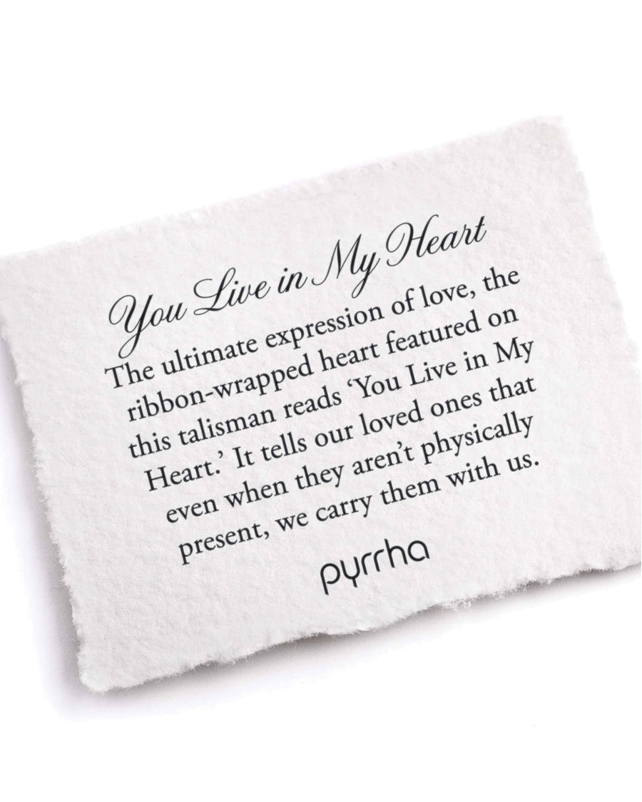 Pyrrha-You Live In My Heart Talisman-Necklaces-Bronze-Blue Ruby Jewellery-Vancouver Canada