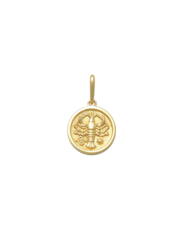 Valley of the Fine-Zodiac Coin Pendant-Necklaces-10k Yellow Gold-Cancer-Blue Ruby Jewellery-Vancouver Canada