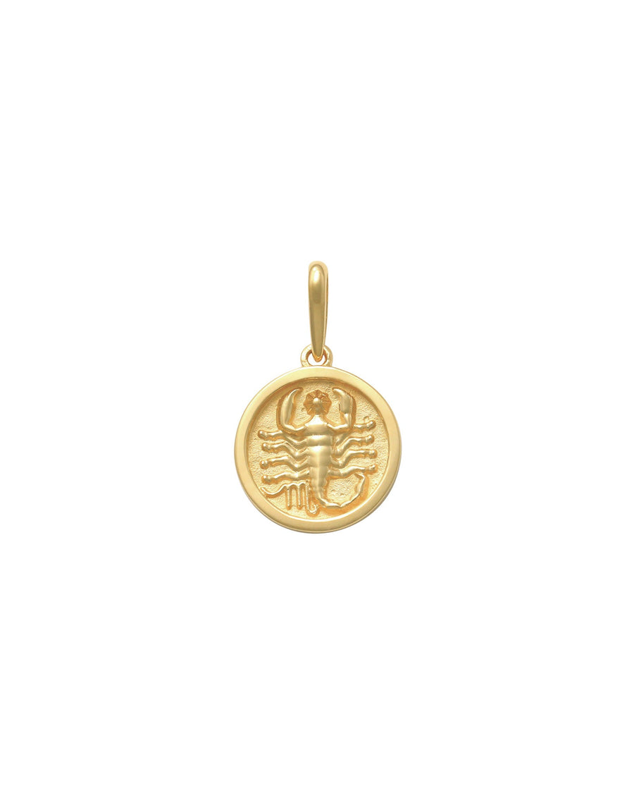 Valley of the Fine-Zodiac Coin Pendant-Necklaces-10k Yellow Gold-Scorpio-Blue Ruby Jewellery-Vancouver Canada