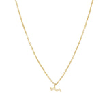 Quiet Icon-Zodiac Necklace-Necklaces-14k Gold Vermeil-Aquarius-Blue Ruby Jewellery-Vancouver Canada