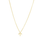 Quiet Icon-Zodiac Necklace-Necklaces-14k Gold Vermeil-Aries-Blue Ruby Jewellery-Vancouver Canada