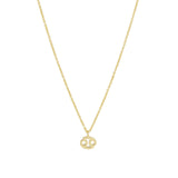 Quiet Icon-Zodiac Necklace-Necklaces-14k Gold Vermeil-Cancer-Blue Ruby Jewellery-Vancouver Canada