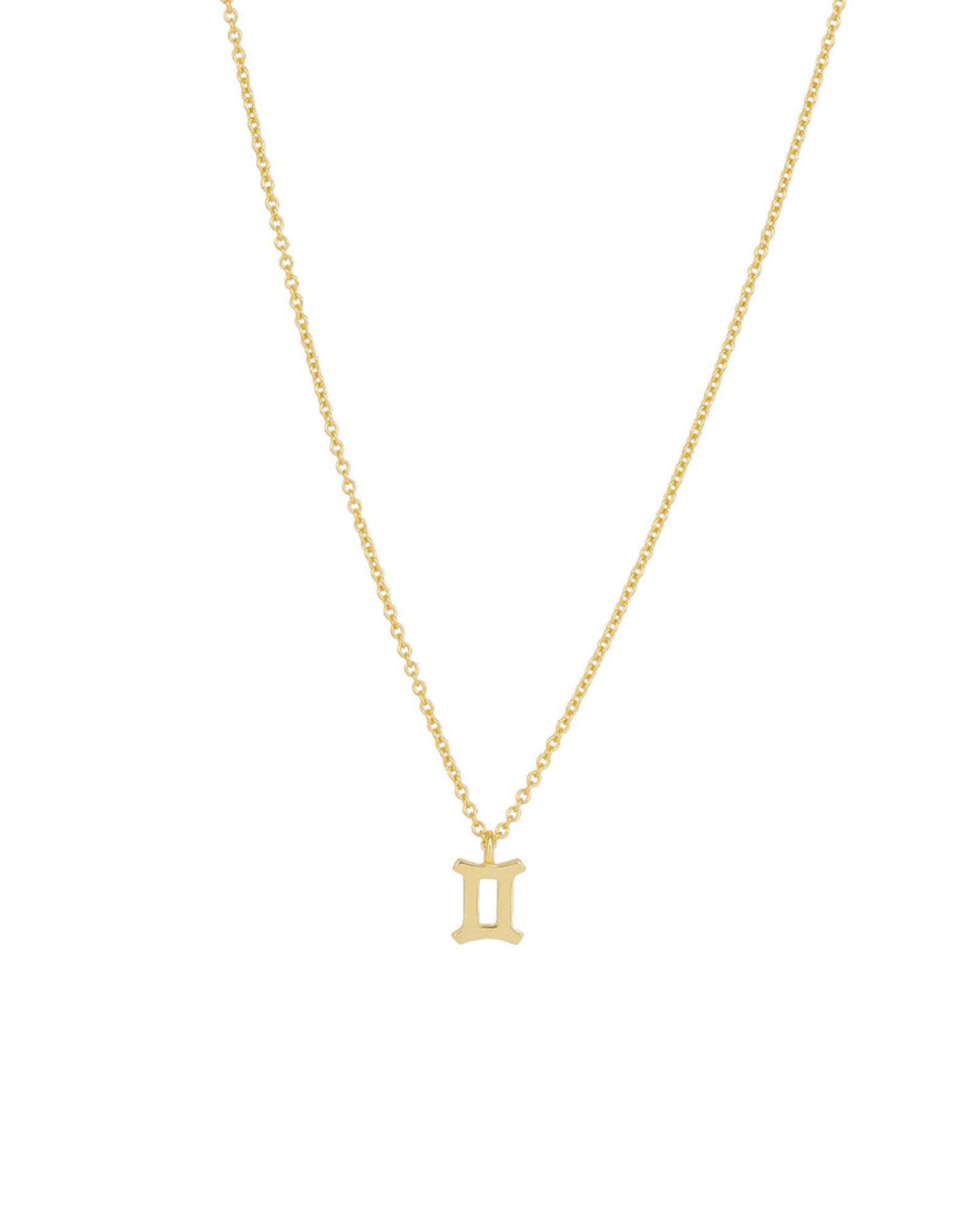 Quiet Icon-Zodiac Necklace-Necklaces-14k Gold Vermeil-Gemini-Blue Ruby Jewellery-Vancouver Canada