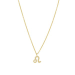 Quiet Icon-Zodiac Necklace-Necklaces-14k Gold Vermeil-Leo-Blue Ruby Jewellery-Vancouver Canada