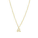 Quiet Icon-Zodiac Necklace-Necklaces-14k Gold Vermeil-Leo-Blue Ruby Jewellery-Vancouver Canada