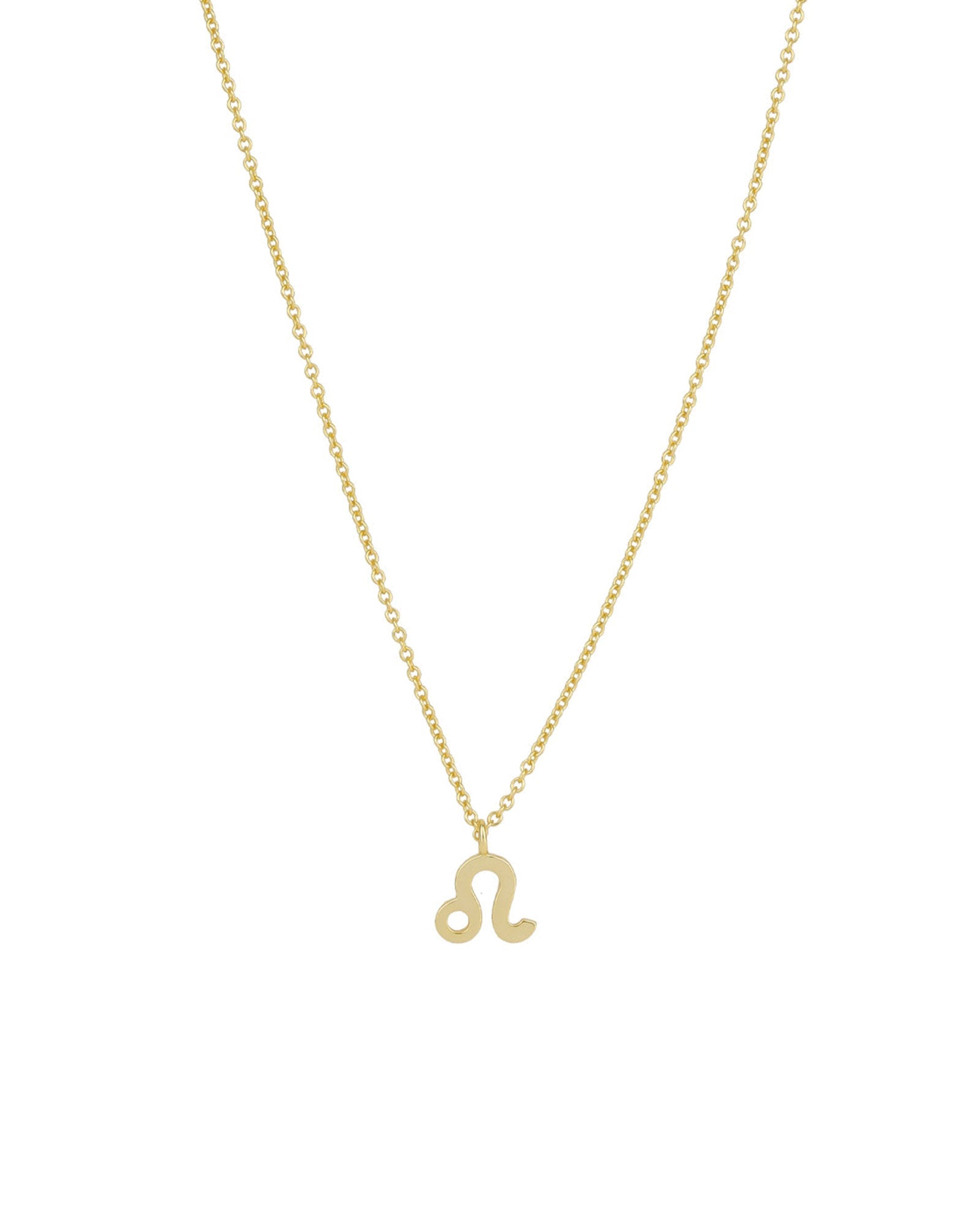 Quiet Icon-Zodiac Necklace-Necklaces-14k Gold Vermeil-Leo-Blue Ruby Jewellery-Vancouver Canada