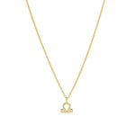 Quiet Icon-Zodiac Necklace-Necklaces-14k Gold Vermeil-Libra-Blue Ruby Jewellery-Vancouver Canada