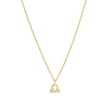 Quiet Icon-Zodiac Necklace-Necklaces-14k Gold Vermeil-Libra-Blue Ruby Jewellery-Vancouver Canada