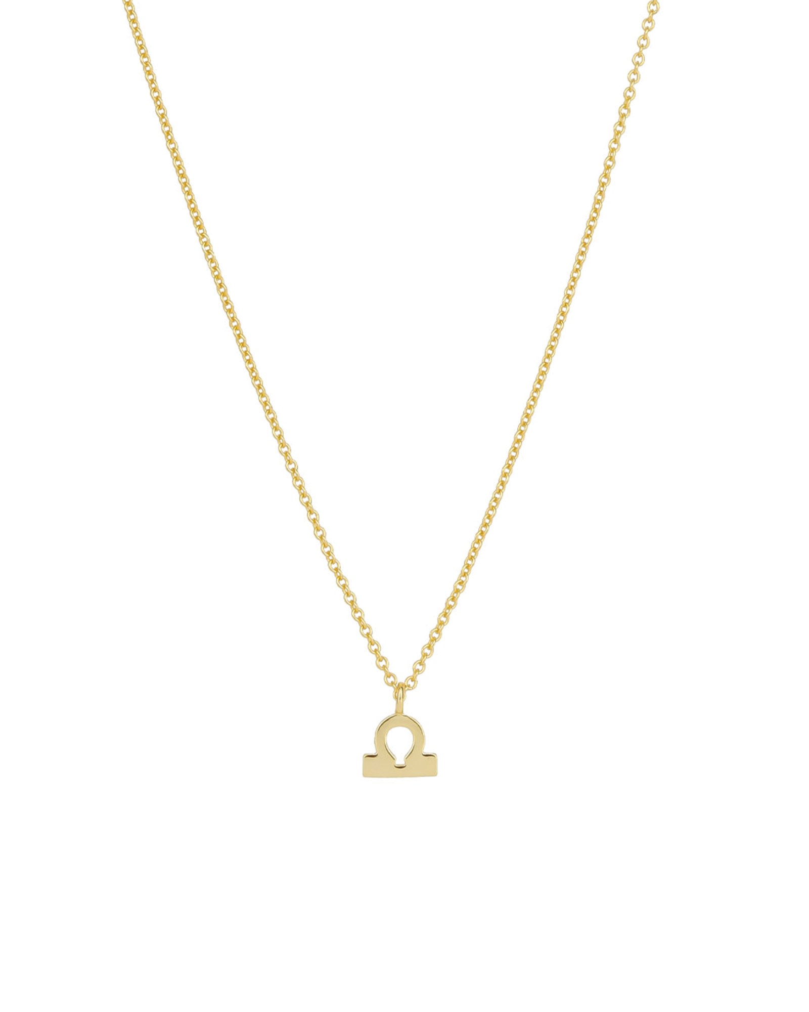 Quiet Icon-Zodiac Necklace-Necklaces-14k Gold Vermeil-Libra-Blue Ruby Jewellery-Vancouver Canada