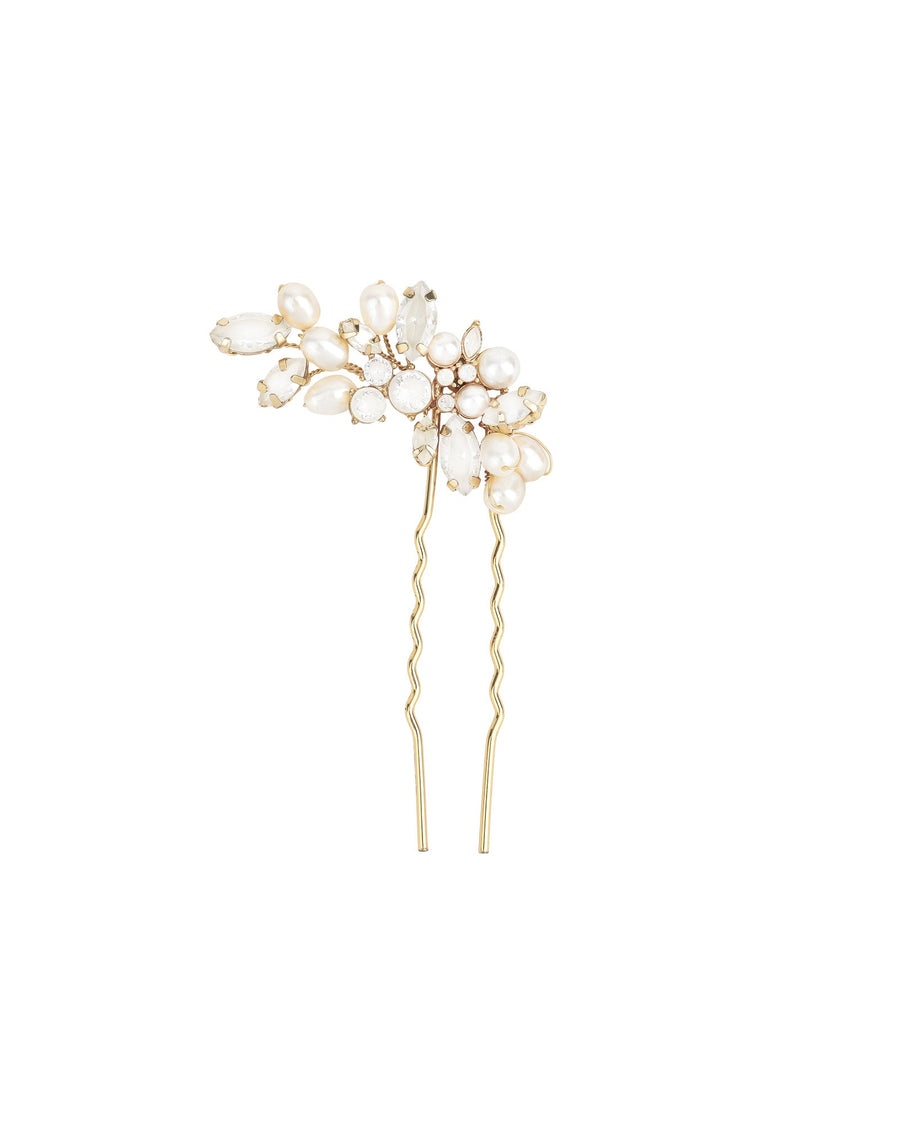 Olive & Piper-Zoe Hair Pin-Accessories-14k Gold Plated, Crystal-Blue Ruby Jewellery-Vancouver Canada