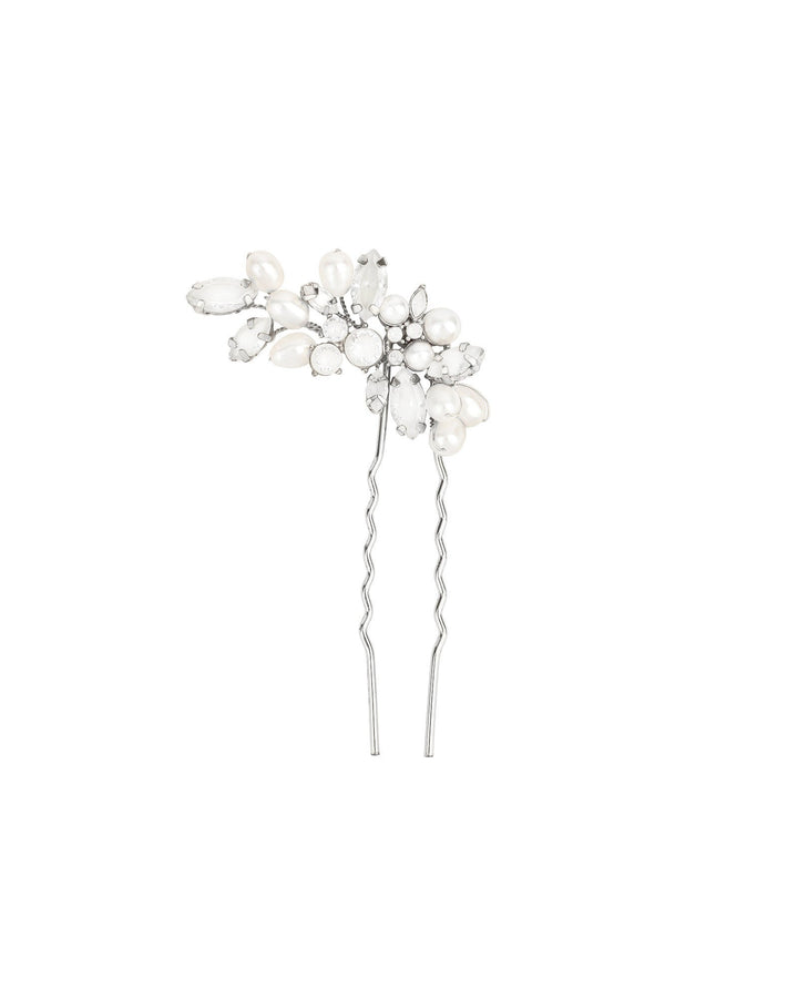 Olive & Piper-Zoe Hair Pin-Accessories-Silver-Tone, Crystal-Blue Ruby Jewellery-Vancouver Canada